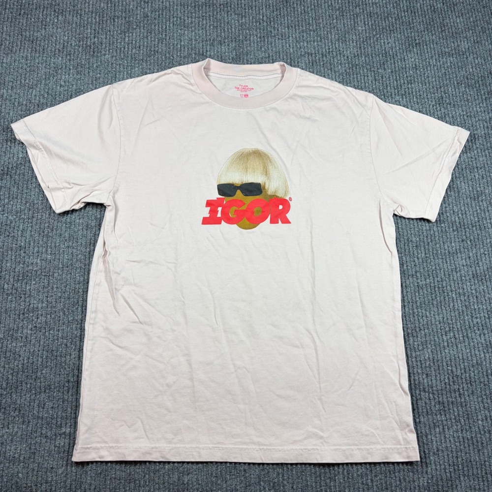 Tyler The Creator Shirt Men's S Igor GOLF WANG Graphic Pink Cotton Streetwear